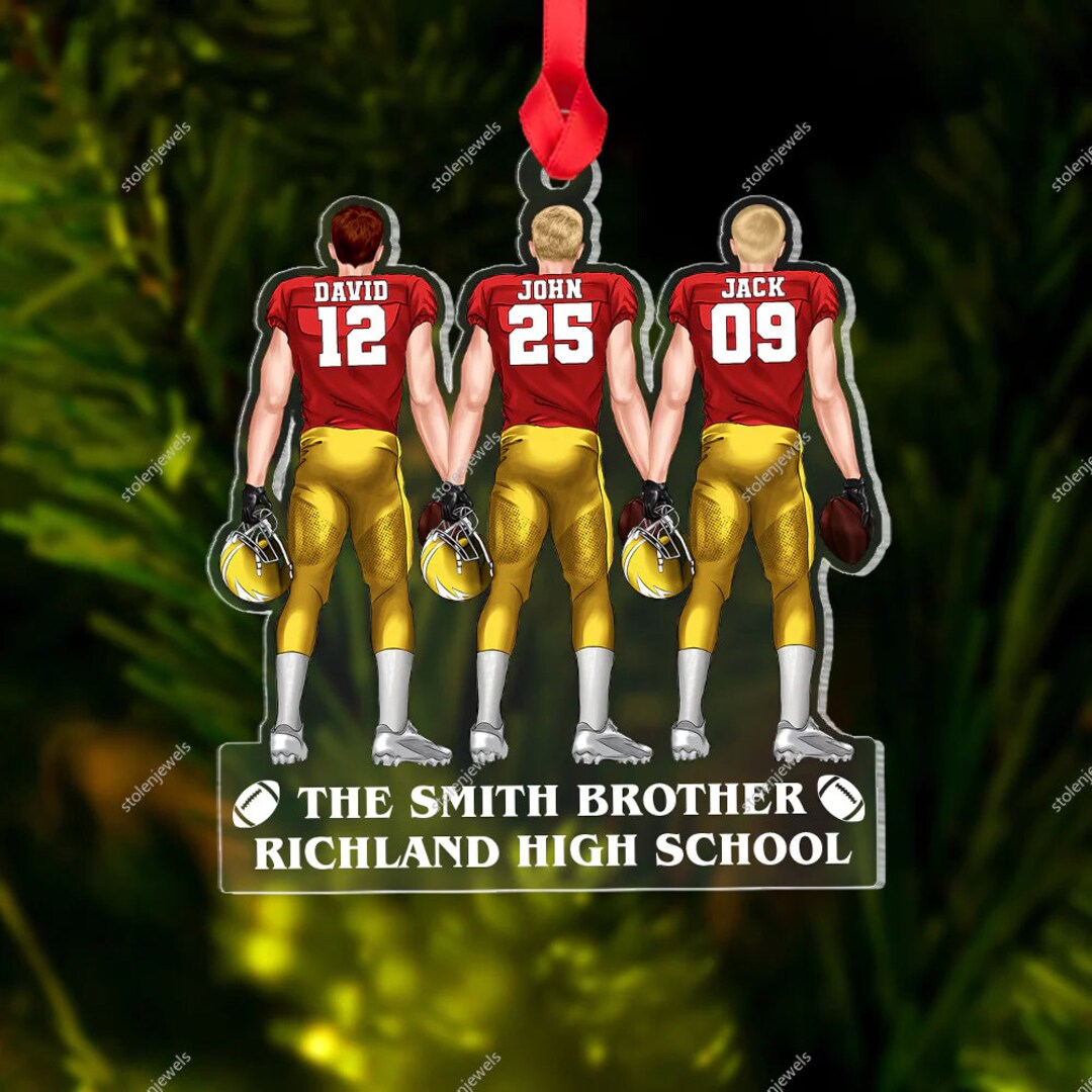 Personalized Football Team Christmas 2023 Ornament Gift for Etsy