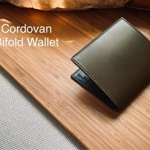 Cordovan Bifold Wallet | minimalist wallet | men leather wallet | gift for him