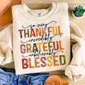Grateful Thankful Blessed Svg Png, Autumn Svg, Christian Shirt Women, Thankful Grateful Blessed Svg, Thankful Svg, Thanksgiving Shirt Svg