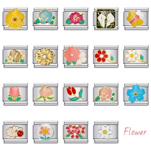 Italian Charms, 9mm Charms, Italian Bracelet Charms, Italian Charm Bracelet,Custom Bracelet Charms, Flowers Charms