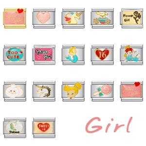 Italian Charms, 9mm Charms, Italian Bracelet Charms, Italian Charm Bracelet,Custom Bracelet Charms, Girl Charms