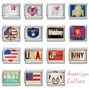 Italian Charms, 9mm Charms, Italian Bracelet Charms, Italian Charm Bracelet,Custom Bracelet Charms, American Culture Charms