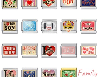Italienische Charms,9 mm Charms,Benutzerdefinierte Armband Charms,Familie Charms,Mama/Sohn/Vater/Schwester/Tochter