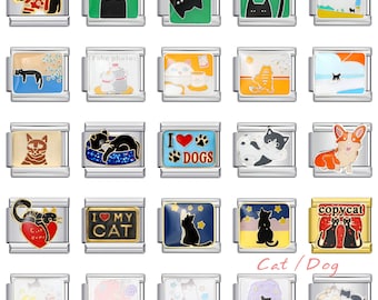 Italian Charms, 9mm Charms, Italian Bracelet Charms, Italian Charm Bracelet,Custom Bracelet Charms, Cat/Dog Charms