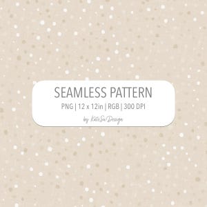 Beige bruna prickar sömlösa mönster PNG neutral beige varmvit bubbel kast tygtryck lekfull minimalistisk tapet digitalt papper