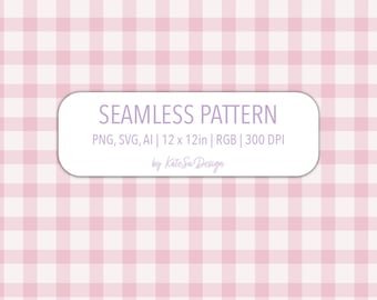 Patrón de cuadros vichy rosa pastel sin costuras, archivo PNG SVG, estampado de tela a cuadros rosa femenino, elegante papel tapiz minimalista, papel digital para álbumes de recortes, cuadros