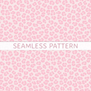 Pink Leopard Print Seamless Pattern Commercial Use Girly Coquette Aesthetic Background Cheetah Spots Feminine PNG Digital Animal Print SVG