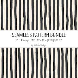 Hand Drawn Vertical Stripes Seamless Pattern PNG File 18 Colors Fabric Print Organic Texture for bedding upholstery Wallpaper Digital Paper