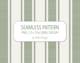 Sage Green Ticking Stripe Seamless Pattern PNG File Fabric Print Linen Texture bedding upholstery Wallpaper Digital Paper Two Tone Stripe