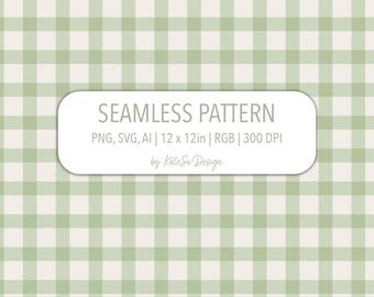 Nahtloses Karomuster in Salbeigrün (SVG-Datei zum digitalen Download)
