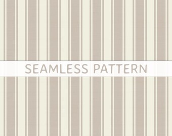 Padrão de listras bege e creme sem costura, fundo estético neutro de casa de campo, download em PNG, papel digital com listras em tons pastel para uso comercial.