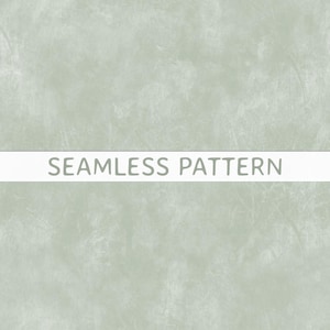 May include: A light sage green background featuring a subtle, mottled texture with a soft, weathered appearance. A horizontal white band across the center displays the text SEAMLESS PATTERN in a simple, clean, sans-serif font.