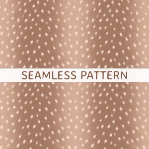 Fawn Spots Seamless Pattern PNG File Woodland Animal Print Baby Deer Faux Hide Bamby Light Beige Surface Pattern Cozy Forest Cabin Nursery