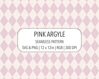 Motivo a rombi rosa pallido senza soluzione di continuità, file SVG PNG, diamanti geometrici femminili, sfondo digitale per sublimazione su carta, stampa su tessuto bicolore