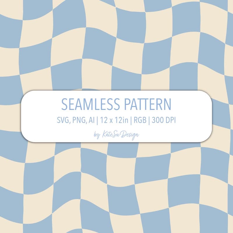 Blue Checker Pattern - Etsy