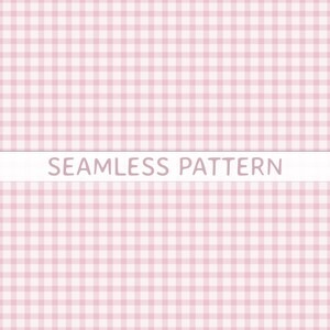 Pastel Pink Gingham Seamless Pattern Commercial Use Girly Cottagecore Aesthetic Farmhouse Background Checkered Plaid PNG Digital Paper SVG