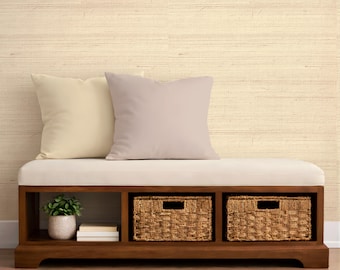 Neutral Yellow Straw Faux Grasscloth Wallpaper Peel And Stick Woven Texture Soft Muted Pink Pre Pasted Interior Wallpaper Minimalist Wall