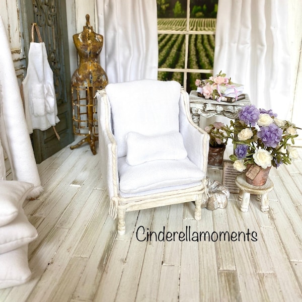 1 12 Miniature Upholstered Chair Etsy