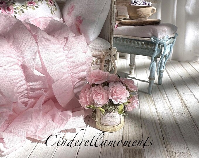 Shabby Chic Pink Roses in Aged Container - Etsy