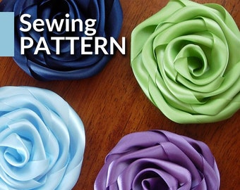 Fabric Flower Pattern | How to Make Fabric Flowers | Fabric Flower Brooch Pattern | Fabric Flowers DIY | Fabric Flowers Tutorial | PDF