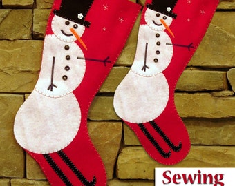new skiing snowman christmas stocking sewing kit sewing kit do it yourself tutorial 2 sizes available ready to ship - Extra Large Christmas Stockings new skiing snowman christmas stocking sewing kit sewing kit do it yourself tutorial 2 sizes available ready to ship - Extra Large Christmas Stockings