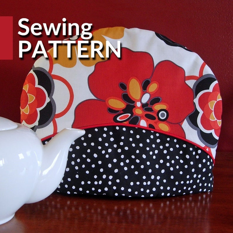 Tea Cosy Sewing Pattern DIY Teapot Cozy Pattern Instant Download Tea Cozy Tea Warmer Tea Pot