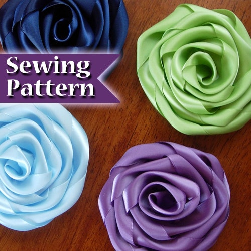 Fabric Flower Pattern How to Make Fabric Flowers Fabric Etsy