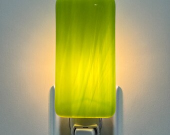 Night Light - Lime Green Streaky Bedroom, Kitchen or Bathroom Night Light, Handmade, Home Decor, Lighting, Gift Idea, Housewarming Gift