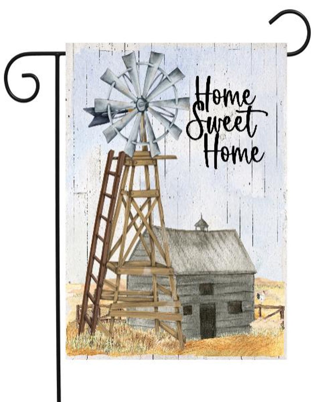 Home Sweet Home Gartenflagge Mit Windmühle – Doppelseitig, Wetterfest | 30,5 X 45,7 Cm | Hohe Qualität