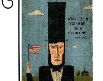 Abe Lincoln Garden Flag #G1382