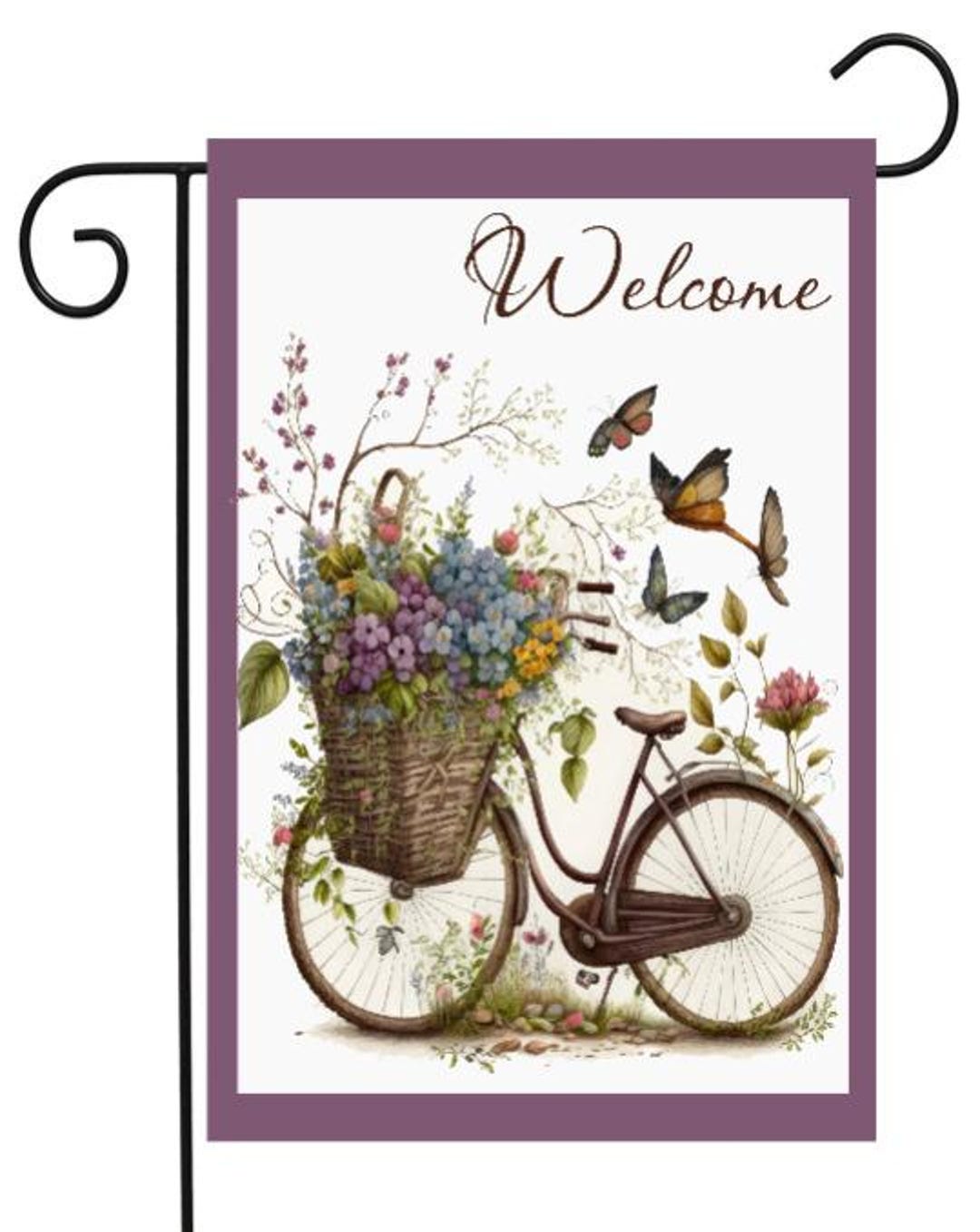 Hello Bike Garden Flag - Baxter & Me main image 1