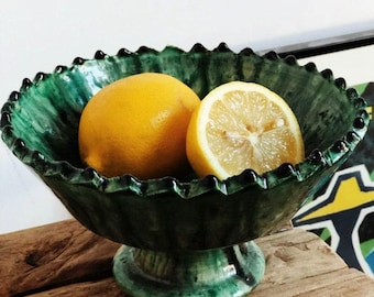 Tamegroute pottery – Tamegroute Green Salad Bowl