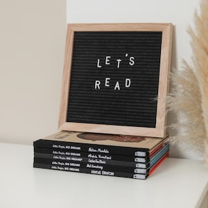 Black Felt Letter Board - Perfect for Nursery Decor - Square Message Board - Gender Neutral Baby Shower Gift