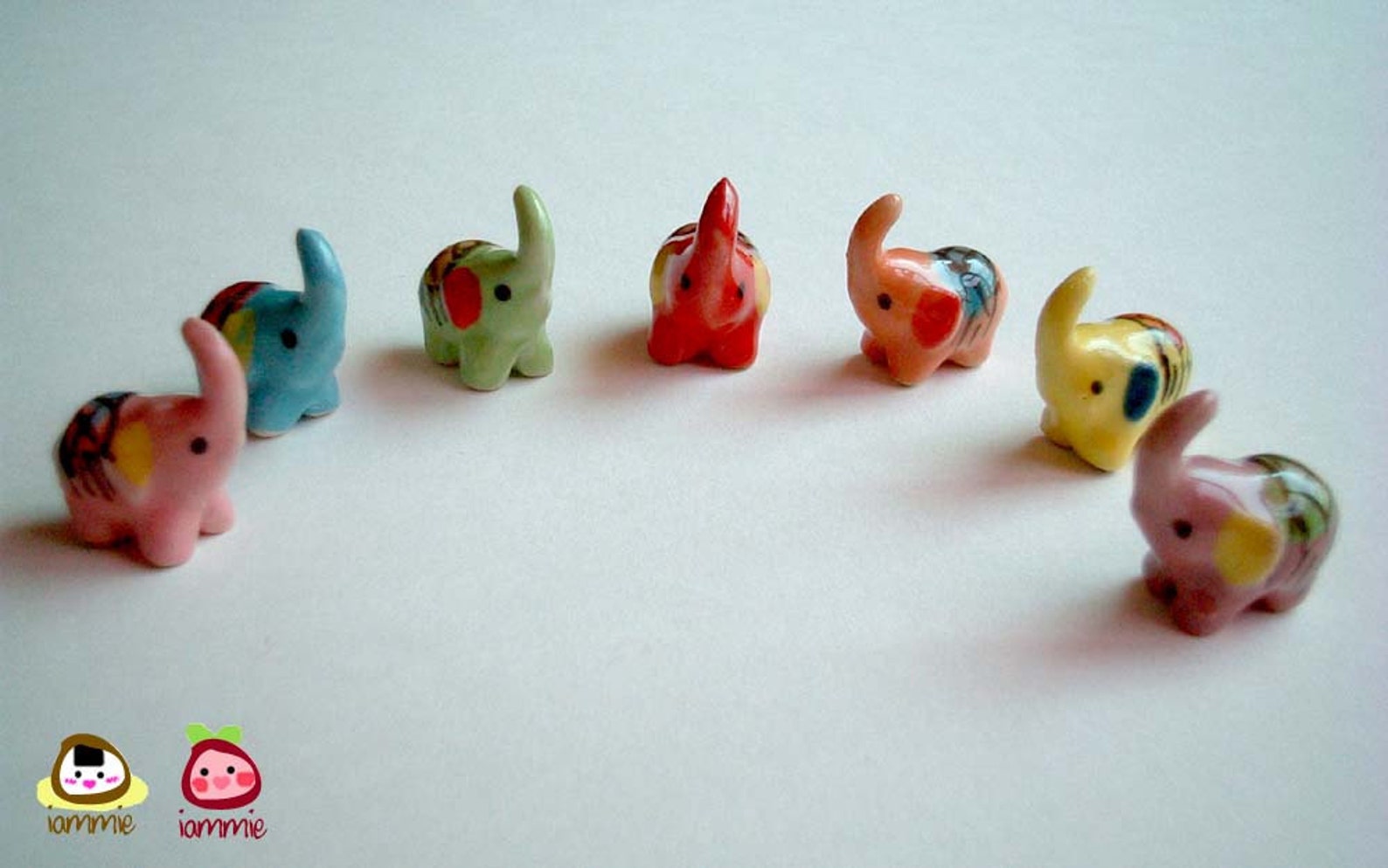 Little Red Elephant Figure ceramic elephant miniature Etsy