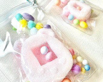 Squishy Pink White Tamagotchi Fidget Toy Keychain, Squishy Keychain, Fidget Tamagotchi, Tamagotchi Keychain, Stress Relief Toys, Soft Fun