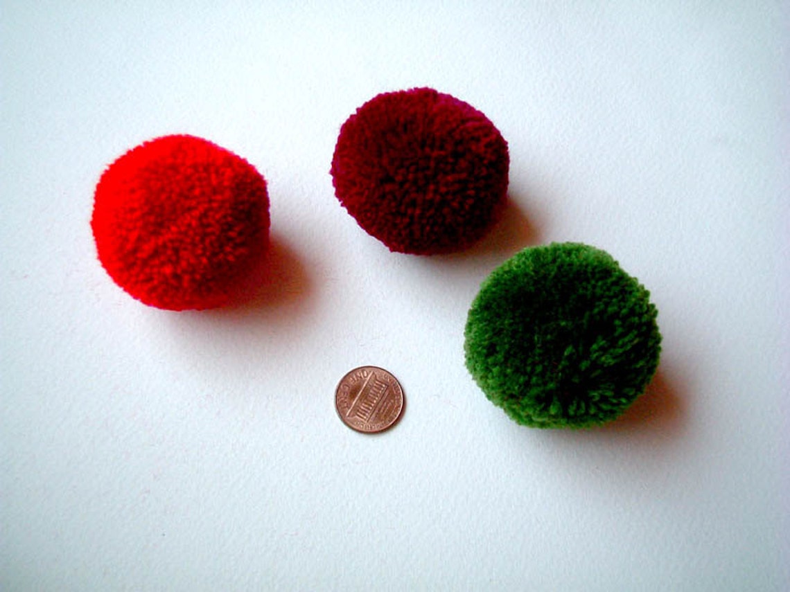Handmade Yarn Pom Poms Pom Pom Poms Yarn Balls Pink Blue Etsy