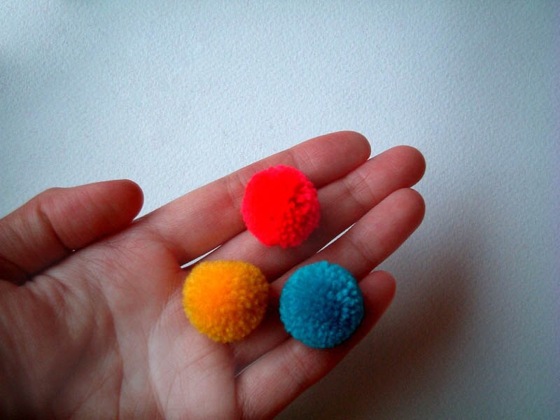 Pom Pom yarn pom pom yarn bead yarn ball pompom Etsy