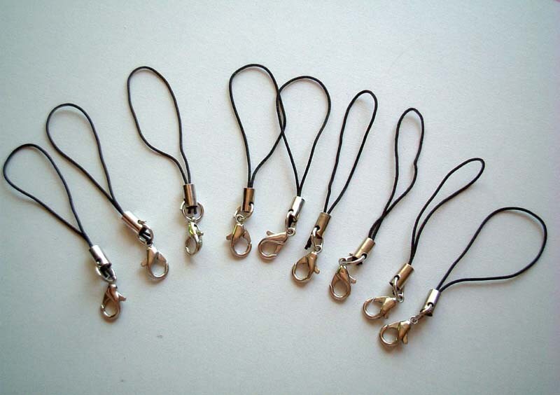 Mini Black Straps phone strap keychain key chain clasp Etsy