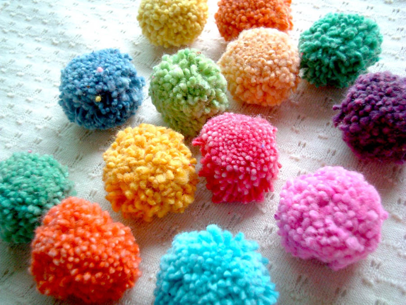 100 Cotton Party Pom Pom pompom yarn pom pom wedding Etsy