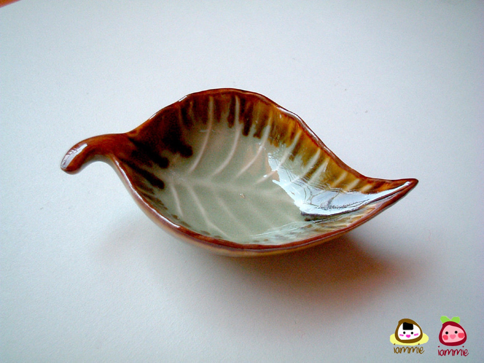 Green Ceramic Leaf Bowl Ceramic Plate Dish Leaf Dish Etsy