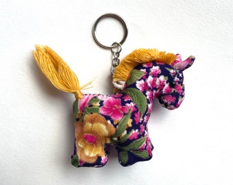 Little Pony, horse, purple, violet, Key chain, fabric horse, fabric keychain, bag decor, plush, fringe, colorful, kid, animal, unicorn