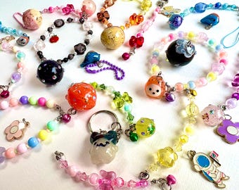 Choose Your Beads & Charms, Tamagotchi Accessories, keychain, keyring, resin,  bracelet, custom, personalized, phone, bag, pendant, necklace