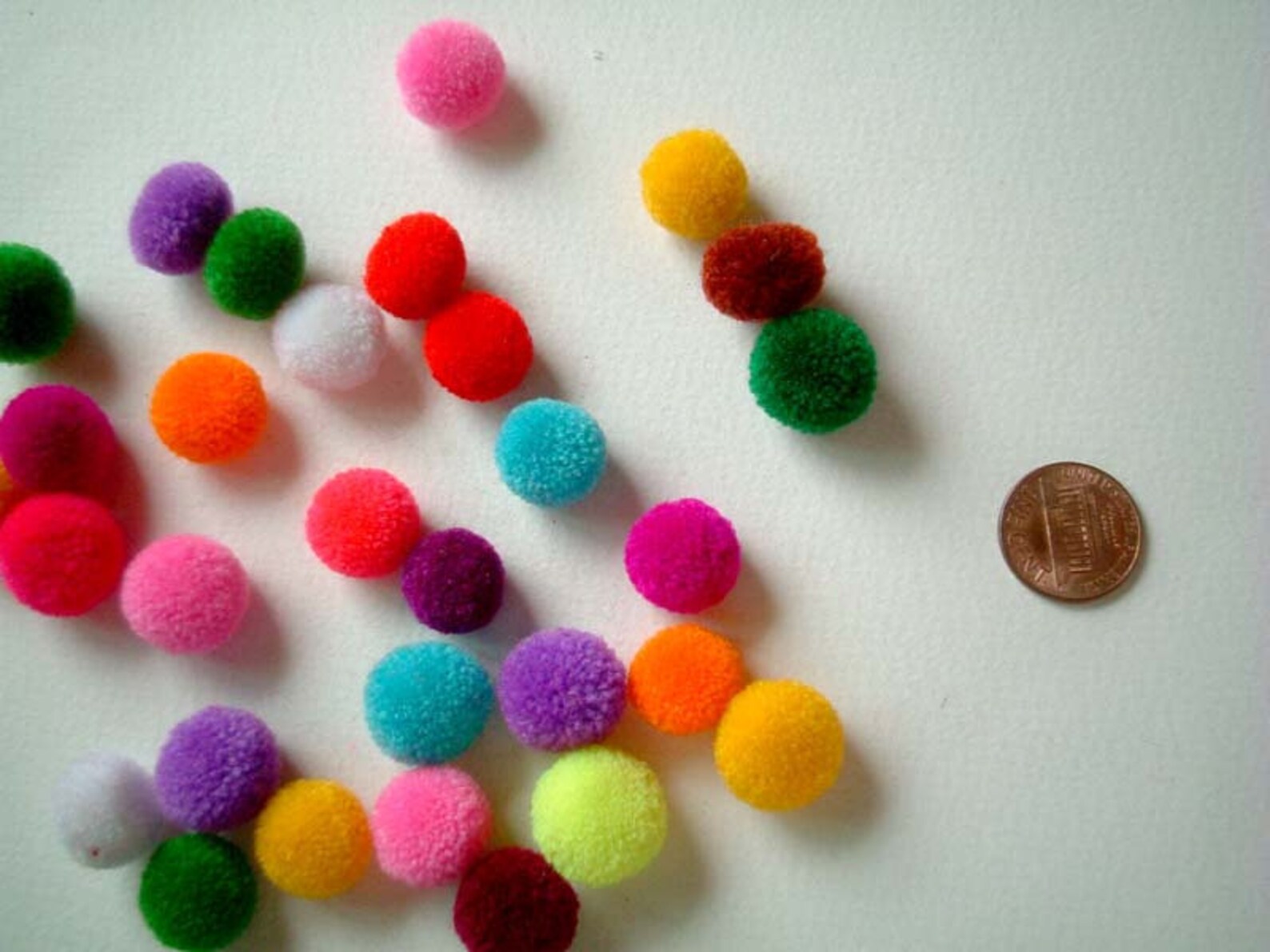 Mini Handmade Party Yarn Pom Poms pompom colorful kid Etsy
