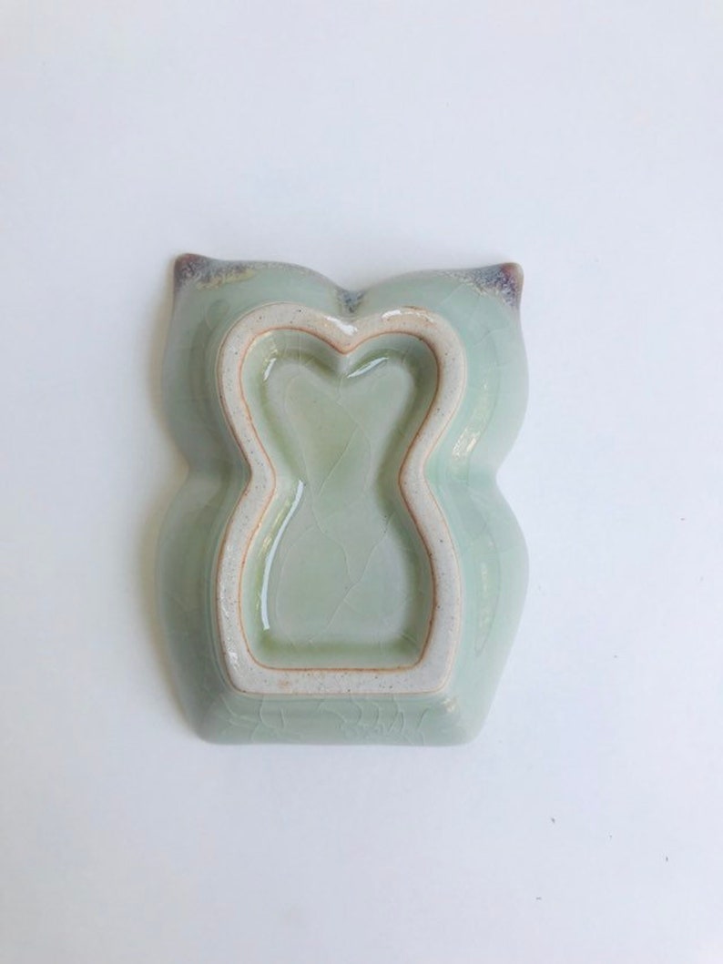 decoration Owl Ceramic Plate animal mint green suace ceramic bowl small ceramic elephant owl plate owl bowl dish ceramic dish