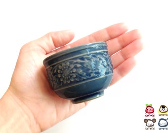 Teacup, Ceramic Teacup, chinese tea cup, blue, flower, porcelain, tea cup, mini bowl, mini, small, decoration, bowl, chinese, thai, drinking