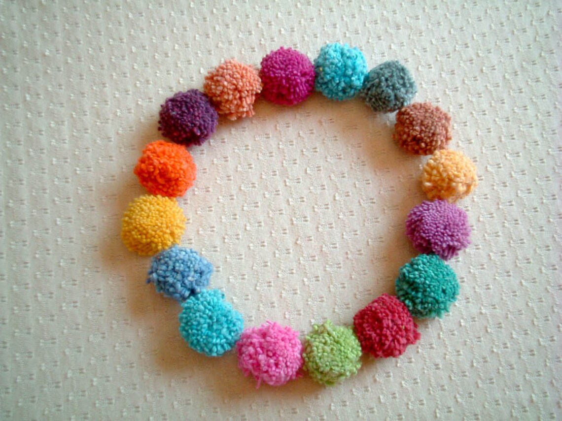 100 Cotton Party Pom Pom pompom yarn pom pom wedding Etsy