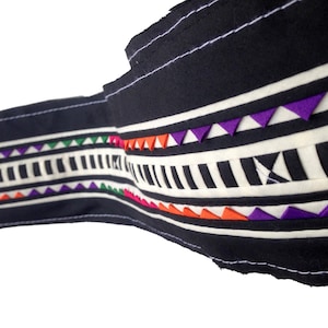 Schwarzer Quilt, Hmong Stoff, Hmong Textil, Lisu Textil, Stoff, Weiß, Thai Hill Tribe, Hmong, Lisu Stoff, bunt, Basteln, Textil