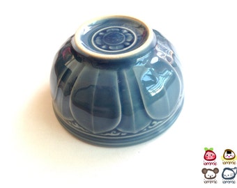Ceramic Bowl, blue, flower, flower bowl, rice bowl, soup bowl, sauce, round, mini, small, decoration, bowl, bali, thai, luxury, lotus