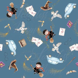 Magical HP Inspired Seamless Repeat Pattern - Instant Download