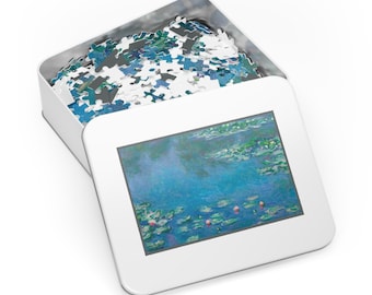 Monet Water Lilies Jigsaw Puzzle: Fine Art Gift Tin